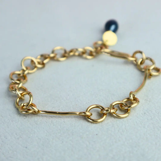 Golden Thread Elegance Handcrafted 14k Gold Filled Bracelet - Image #1