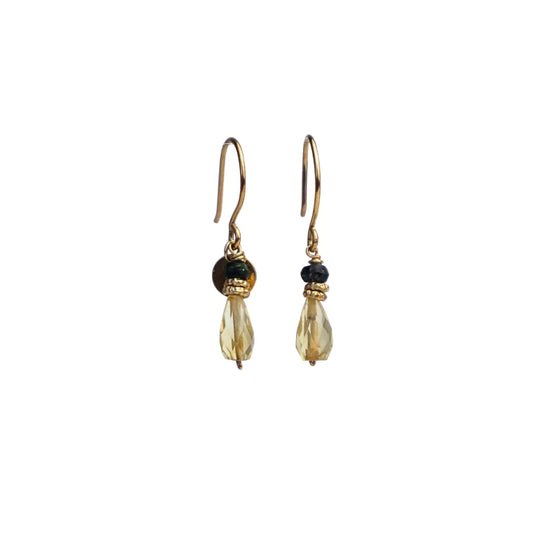 14/20 Gold Filled Earring in Citrine  & Sapphire - Image #1