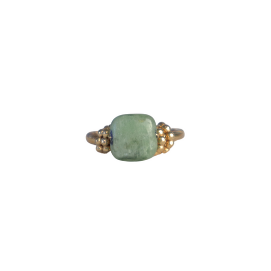 14/20 Yellow Gold-Filled Ring in Aventurine