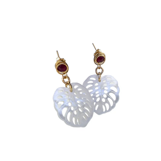 14/20 gold Filled Earring in Tourmaline & Pearl - Image #1