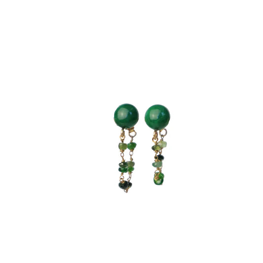 Verdant Jade Cascade Earrings - Image #2