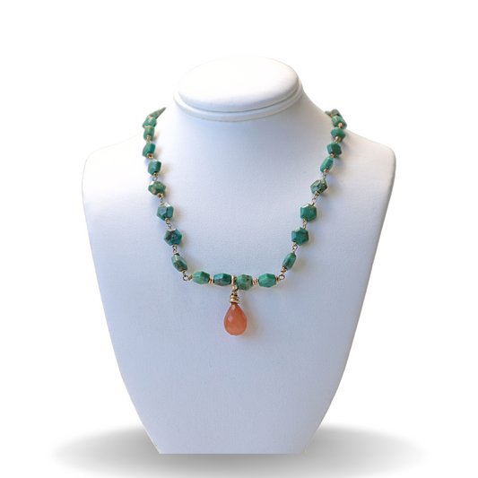 Turquoise & Carmelian Necklace
